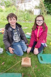Making willow bird feeders